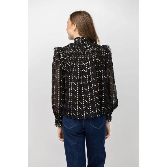 Ulla Johnson Black and Gold Blouse - Picture 3 of 3